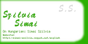 szilvia simai business card